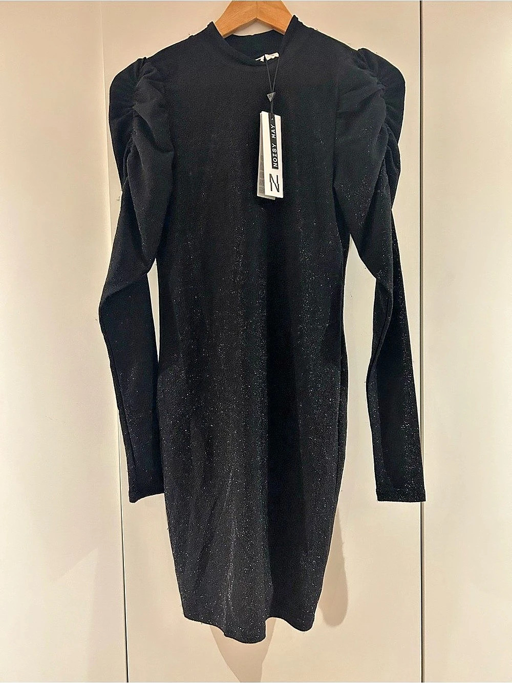 NOISY MAY Black Ruched Mini Dress Size Small NWT